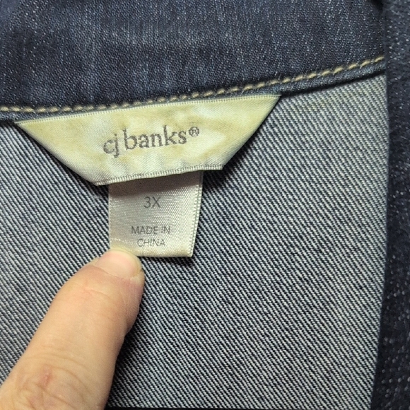 CJ Banks Denim Vest - Picture 2 of 5
